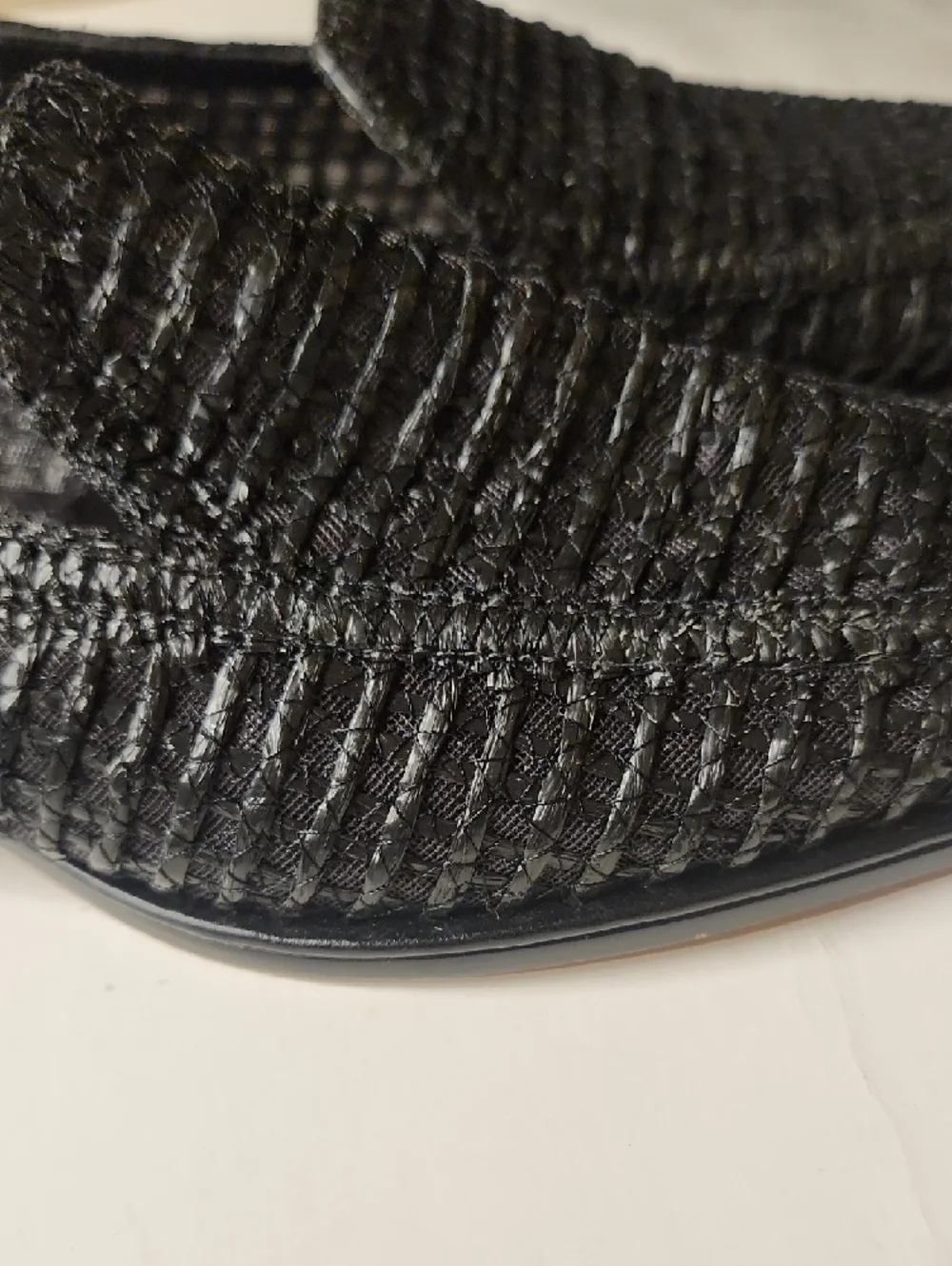 Vince Camuto Dalanda Black Raffia  Slip-On Loafers Size 7M